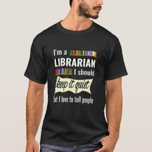 Lustigt bibliotekariskt gåva till bibliotekarier r t shirt