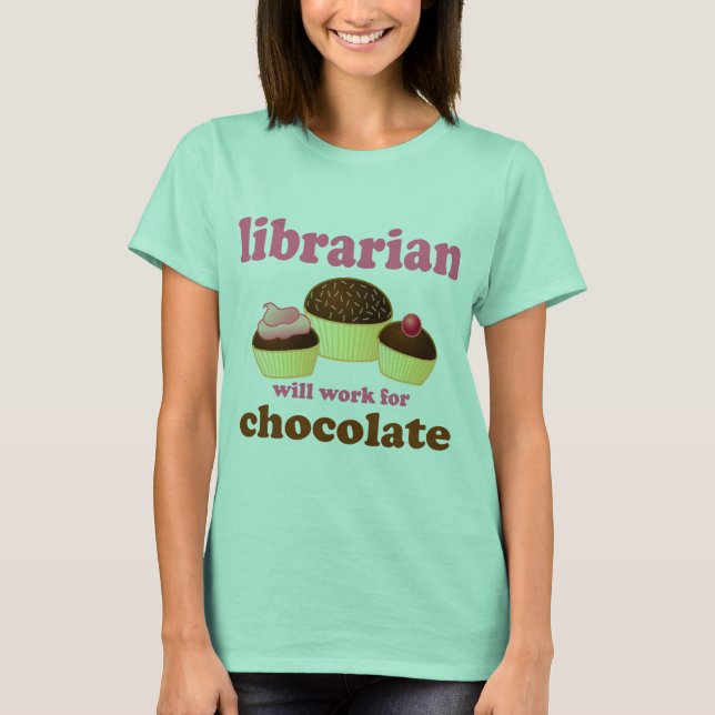 Lustigt bibliotekariskt T-shirt (Framsida)