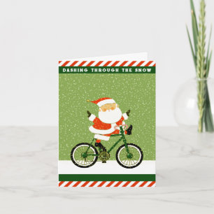Lustigt Bicycle-jul Helgkort