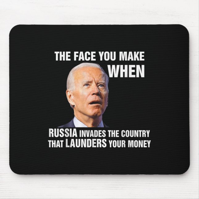 Lustigt biden Ansikte när Ryssland invaderar Musmatta (Framsidan)