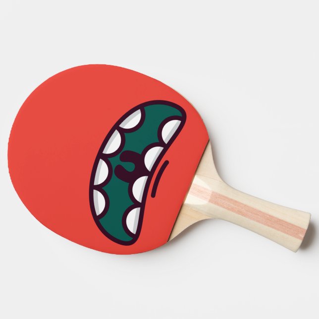 Lustigt Big Mouth Monster. Pingisracket (Sidan)