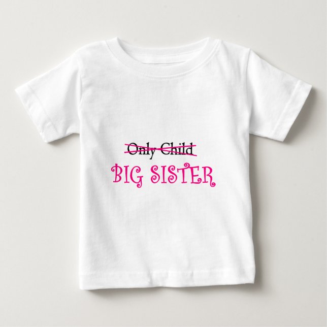 Lustigt Big Sister i Rosa T-shirt (Framsida)