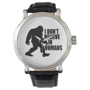 Lustigt Bigfoot-I tror inte på människor Armbandsur