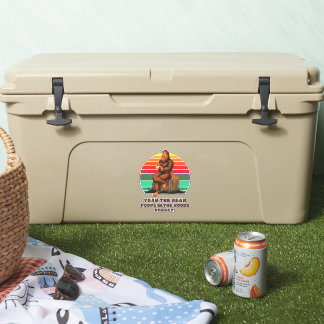 Lustigt Bigfoot ja, björnspotten i Skogen Klistermärken