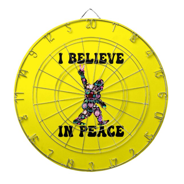 Lustigt Bigfoot, jag tror på fred Darttavla (Framsidan)