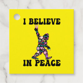 Lustigt Bigfoot, jag tror på fred Gåvor Etiketter