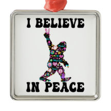 Lustigt Bigfoot, jag tror på fred