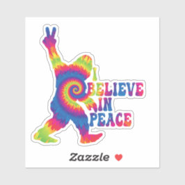 Lustigt Bigfoot, jag tror på fred Klistermärken