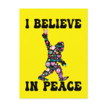 Lustigt Bigfoot, jag tror på fred