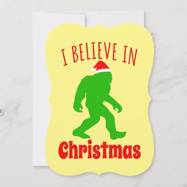 Lustigt Bigfoot, jag tror på jul (Framsida)