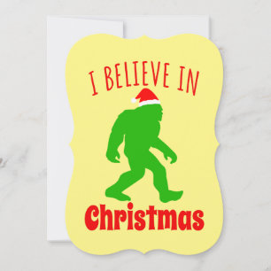 Lustigt Bigfoot, jag tror på jul