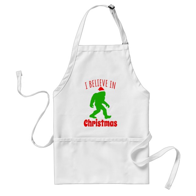 Lustigt Bigfoot, jag tror på jul Förkläde (Framsidan)