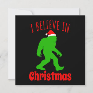 Lustigt Bigfoot, jag tror på jul Inbjudningar