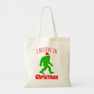 Lustigt Bigfoot, jag tror på jul Tygkasse