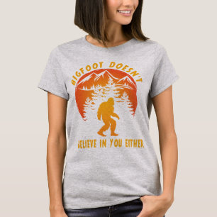 Lustigt Bigfoot Sasquatch tror inte på dig T Shirt