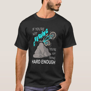 Lustigt Bike Crash Mountain Bicycle hårt försök T Shirt