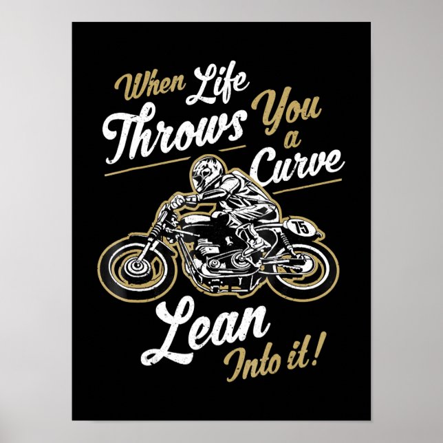 Lustigt Biker citerar Sarcastic Motorcycle Rider G Poster (Framsidan)
