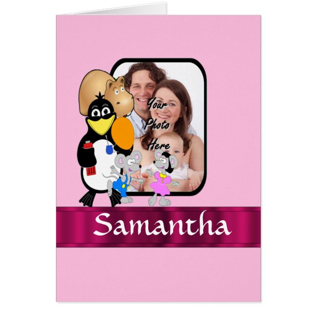 Lustigt bildbakgrund för tecknad hälsningskort (Framsidan)