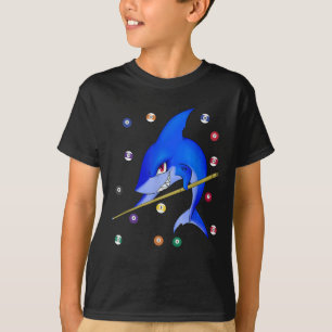 Lustigt Billiards Bassäng Shark Male T Shirt