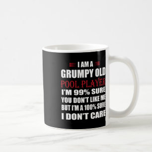 Lustigt Billiards jag är en grumpy Old Bassäng Pla Kaffemugg