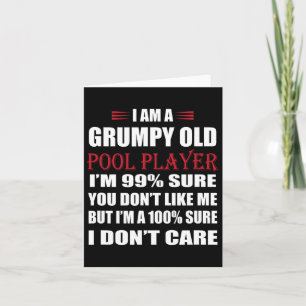 Lustigt Billiards jag är en grumpy Old Bassäng Pla Kort