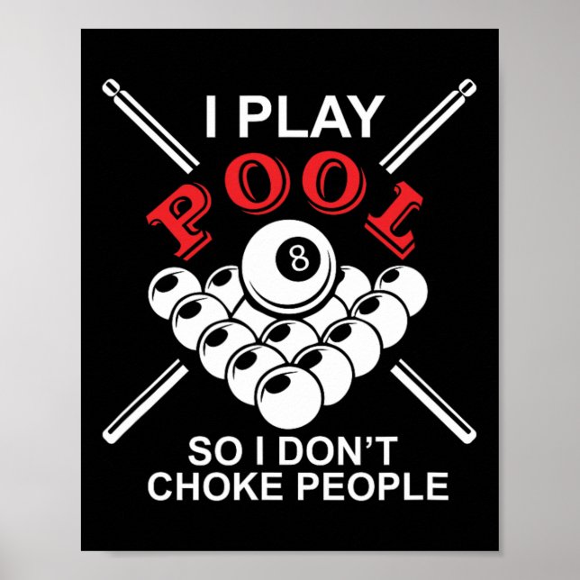 Lustigt Billiards jag spelar Bassäng så jag väljer Poster (Framsidan)
