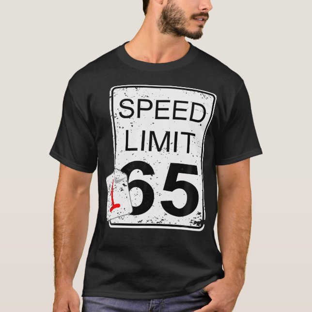 Lustigt bilreklam - snabbare än hastighetsbegränsn t shirt (Framsida)