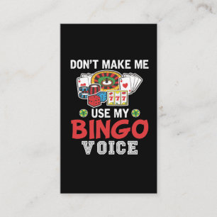 Lustigt Bingo Player Casino Spelare Bingo Voice Visitkort