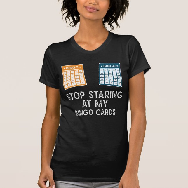 Lustigt Bingo Spelspelande Humor T Shirt (Framsida)