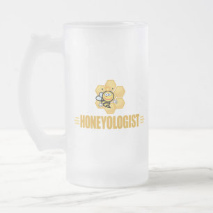 Lustigt biodlares frostat ölglas