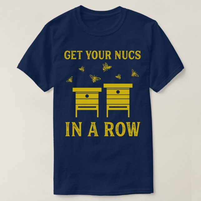 Lustigt biodlingsbin hive Nucs T Shirt (Design framsida)