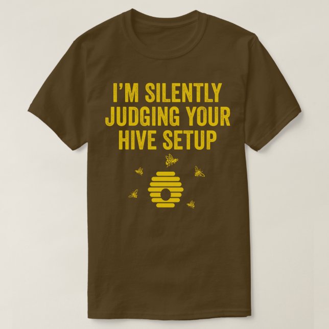 Lustigt biodlingsbin Hive T Shirt (Design framsida)