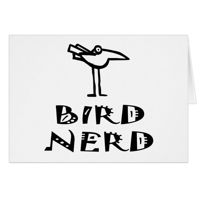 Lustigt Birder Hälsningskort (Framsidan Horizontal)