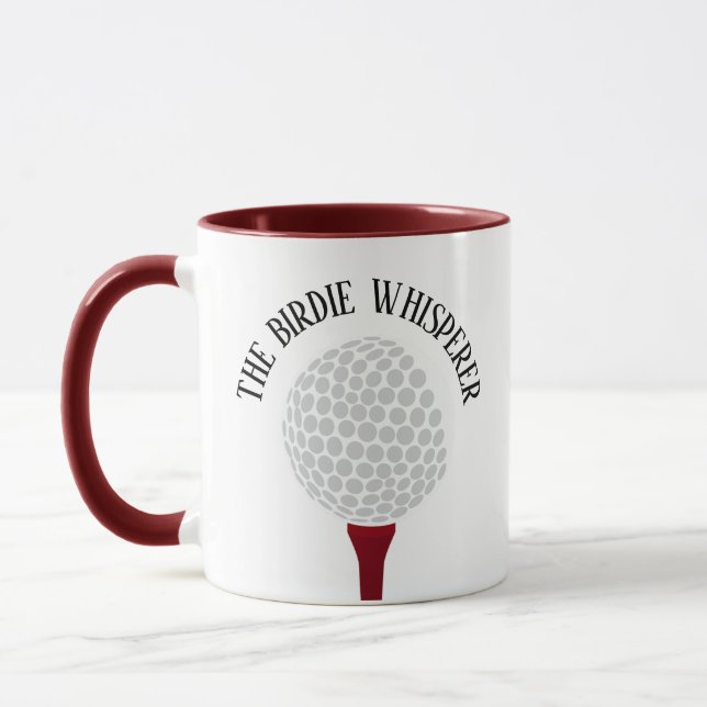 Lustigt Birdie Whisperer Golf Boll Tee Mugg (Vänster)