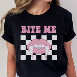 Lustigt Bita Me Shirt Gothic Tee