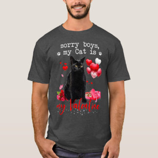 Lustigt Black Cat Förlåt att mitt katt är min Vale T Shirt