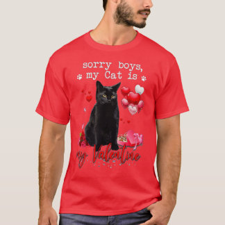 Lustigt Black Cat Förlåt att mitt katt är min Vale T Shirt