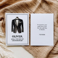 Lustigt Black Kostym blir du min Groomsman Frieri