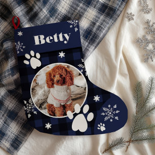 Lustigt blått hund - foto Jul Stor Julstrumpa