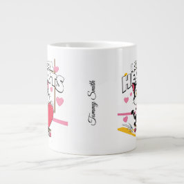 Lustigt "Bli min Valentine" för henne - Cute Gift Jumbo Mugg