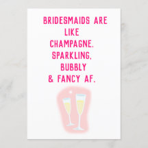 Lustigt, blir du min Bridesmaid? Frieri kort