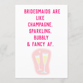Lustigt, blir du min Bridesmaid? Frieri kort