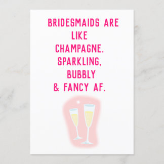 Lustigt, blir du min Bridesmaid? Frieri kort