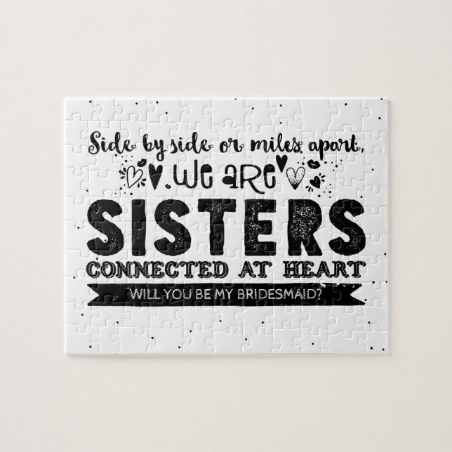 Lustigt blir du min Bridesmaid Frieri Pussel (Horisontell)