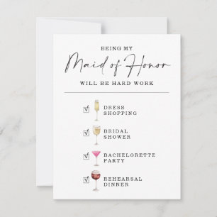 Lustigt blir du mitt Frieri kort i Maid of honor