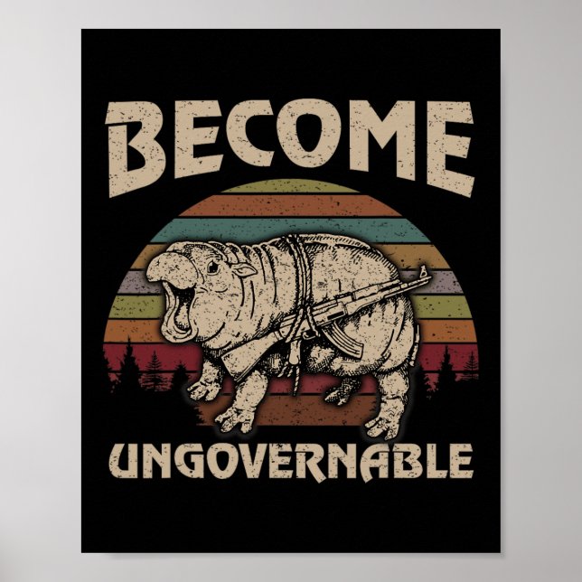 Lustigt blir oregerbart Moo Deng Cute Ba Poster (Framsidan)