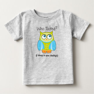 Lustigt Blue Uggla: "Vem tog hand om?" Kids’ T-Shi T Shirt
