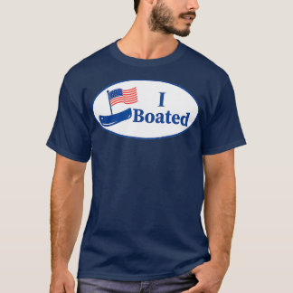 Lustigt Boating I BOATED Voted Sticker Graphic T Shirt