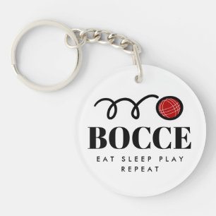 Lustigt bocce boll fotonyckelkedja för bocci älska
