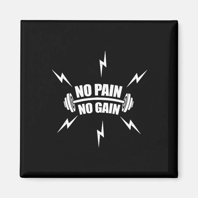 Lustigt Bodybuilding no Pain No Gain Gain with Dum Magnet (Framsidan)